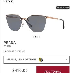 NWT Prada polarized sunglasses